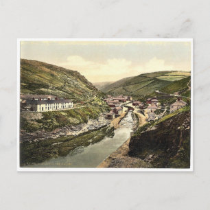 Boscastle, das Tal, Cornwall, England Vintag P Postkarte