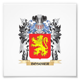 Boscher-Wappen - Familienwappen Fotodruck