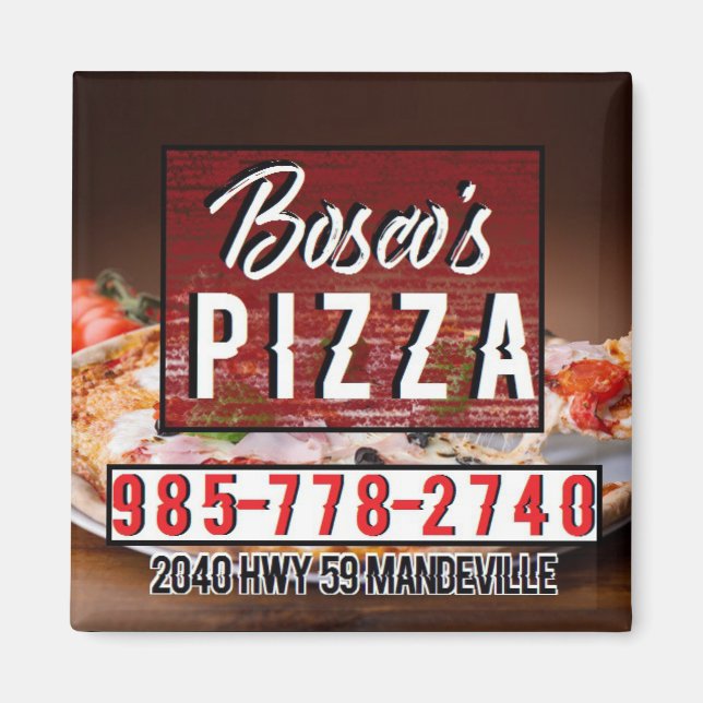 Bosco's Square Magnet Pizza (Vorne)