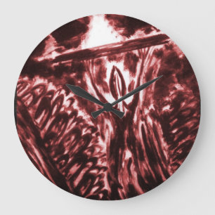 Böse abwehren große wanduhr