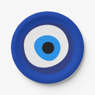 Böse Augen uraltes Symbol antike Talisman Superla Pappteller