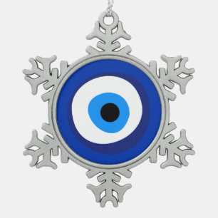 Böse Augen uraltes Symbol antike Talisman Superla Schneeflocken Zinn-Ornament
