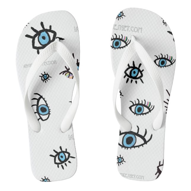 böse Augenflips , spirituelle Flip Flops (Fußbett)