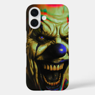 Böse beängstigend Clown iPhone 16 Handy Gehäuse. iPhone 16 Hülle