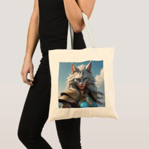 Böse blauäugige Katze Tragetasche