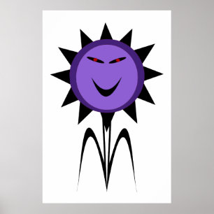 Böse Blume Kawaii Goth Halloween Poster