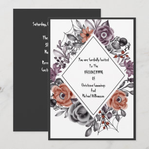 Böse Blumen Allsehende Halloween-Hochzeit Einladung
