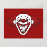 Böse Clown-Postkarte
