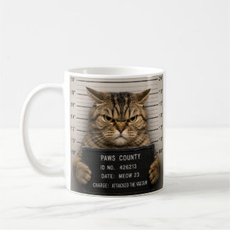 Böse dreinblickende Katze Kaffeetasse