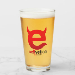 Böse „e“ – Logo Pint-Glas Glas