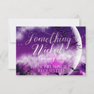 Böse Halloween-Liebe Mond-Hochzeit RSVP Karte