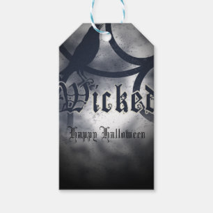 Böse Halloween-Party Schwarze Krähe Vogel Geschenkanhänger