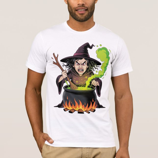 Böse Hexe Halloween T-Shirt (Vorderseite)