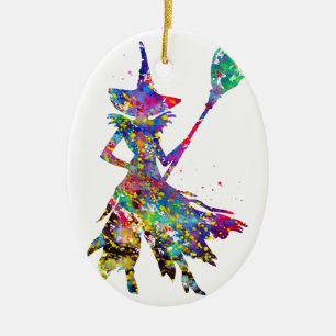 Böse Hexe Keramik Ornament