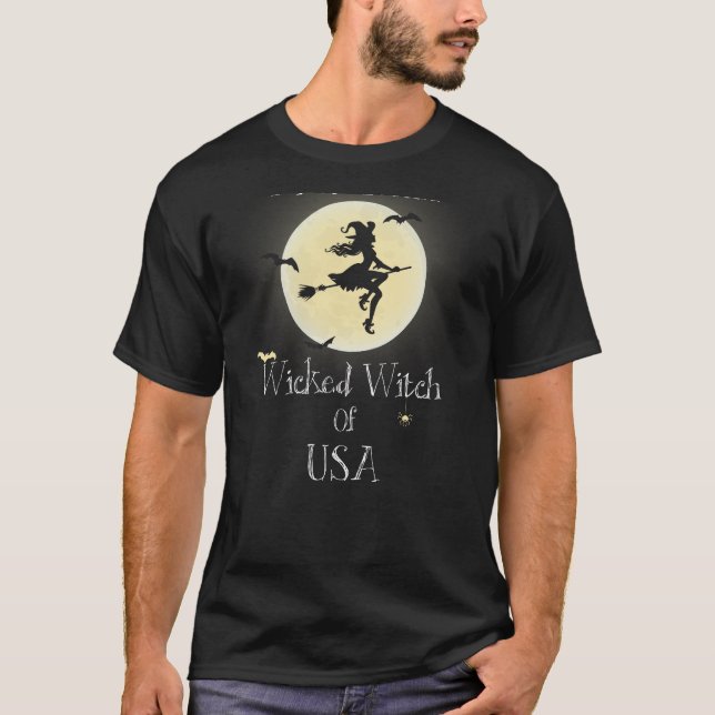 Böse Hexe USA Black Moon Tee (Vorderseite)