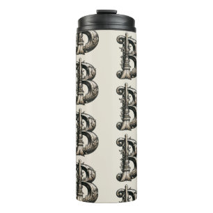 Böse Hexe Witchy Besen Buchstabe B Benutzerdefinie Thermosbecher
