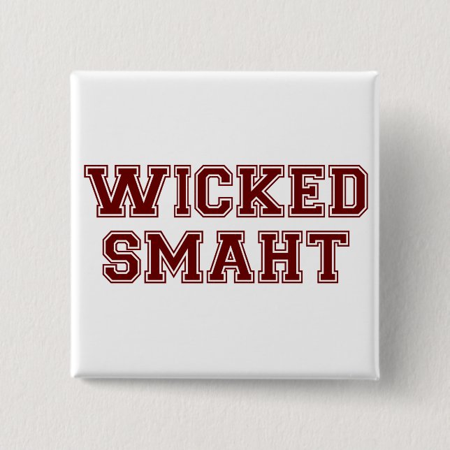 Böse intelligente (Smaht) Uni Boston Button (Vorderseite)