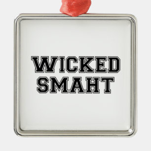 Böse intelligente (Smaht) Uni Boston Ornament Aus Metall