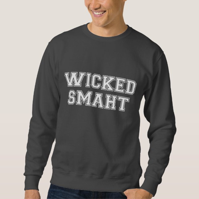 Böse intelligente (Smaht) Uni Boston Sweatshirt (Vorderseite)