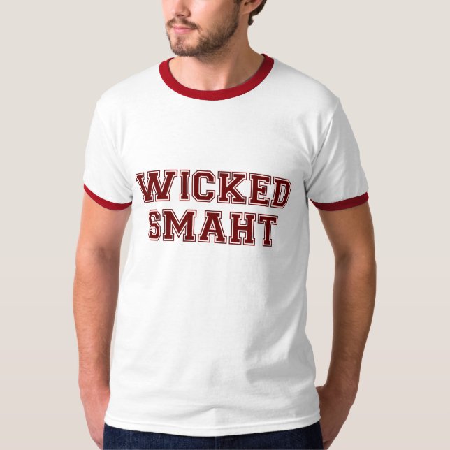 Böse intelligente (Smaht) Uni Boston T-Shirt (Vorderseite)