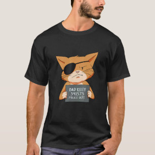 Böse Katzen-Gangster-Mugshot-Kitty für Katzenliebh T-Shirt