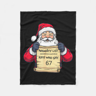 Böse Liste Kinder, die 67 lustige Meme Weihnachten Fleecedecke