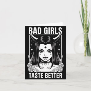 Böse Mädchen schmecken besser Lustiger Humor Tatto Karte