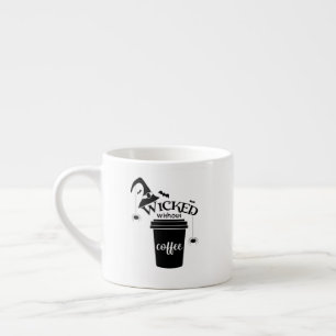 Böse ohne Kaffee – Lustige Hexen Coffee Liebhaber Espressotasse