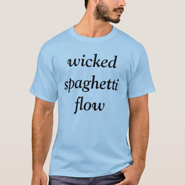 böse Spaghettis fließen T-Shirt (Vorderseite)