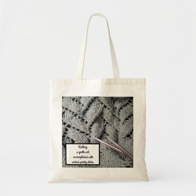 Böse spitze Stöcke, die Taschen-Tasche stricken Tragetasche (Vorne)