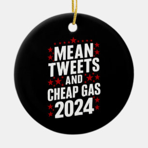 Böse Tweets und billiges Gas Donald Trump 2024  Keramik Ornament