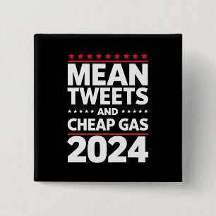 Böse Tweets und billiges Gas Wahl 2024 Button