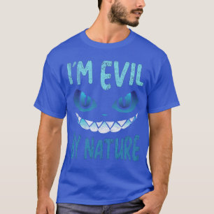 Böse von Natur Horror Grinsende Katzen Gesicht Män T-Shirt