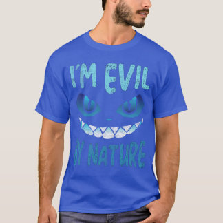 Böse von Natur Horror Grinsende Katzen Gesicht Män T-Shirt