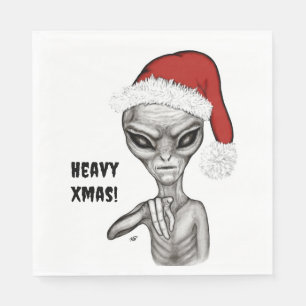 Böser Alien , Schweres Weihnachten ! Serviette