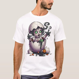 Böser Baby-Hexen-Cracked-Egg-Halloween-Shirt T-Shirt
