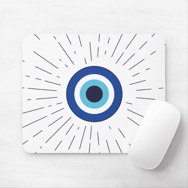 böser Blick (blau) Mousepad (Mit Mouse)