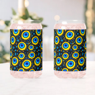 Böser Blick Design kann geformtes Glas blau und go