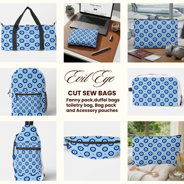 Böser Blick Musterdruck Cut Sew Tasche (Evil Eye Pattern Print Cut Sew Bag)