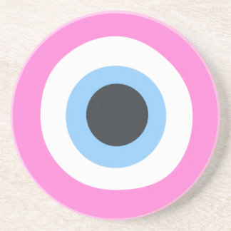 böser Blick pink Getränkeuntersetzer