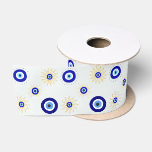 Böser Blick Symbol Satinband