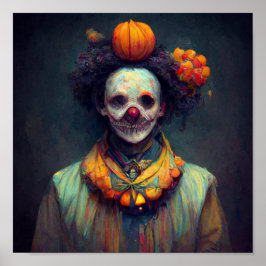 Böser Clown. Beängstigendes Halloween von AI Poster