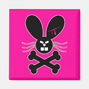 Böser Emo-Hasen-Totenkopf Magnet