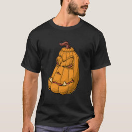 "Böser Grinsen-Kürbis – Halloween-Cartoon-Monster" T-Shirt