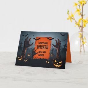 Böser Halloween-Friedhofskarte Karte
