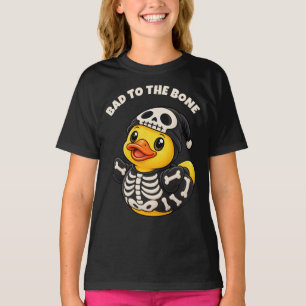 Böser Halloween-Skelett-Entchen aus Gummi T-Shirt