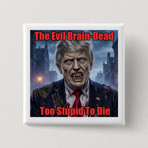 Böser hirntoter Donald Trump Zombie Button