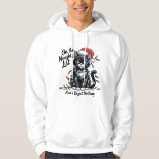 Böser Katzen-Weihnachts-T-Shirt – Lustige Santa-Mü Hoodie