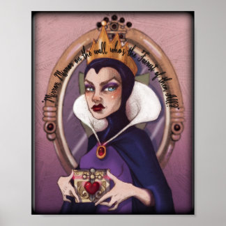 Böser Königinnenspiegel und Herzposter Poster