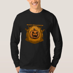 Böser Kürbis Frohes Halloween Baum T-Shirt